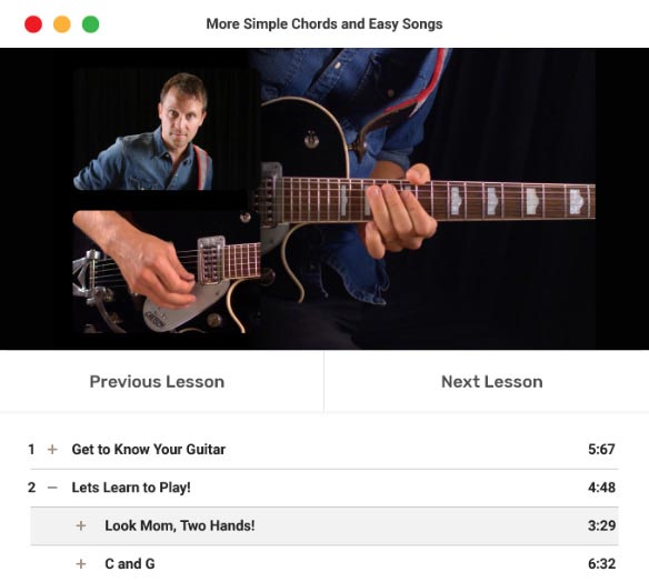 our lesson page layout